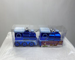 Новогоднее украшение на ёлку, поезд 7.5х5.5 см, упаковка 2шт