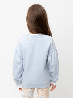 КР 302710-1/голубой,любимые ромашки к563 джемпер (свитшот) для дев - Crockid фото 5