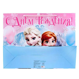 Пакет подарочный «Счастливого праздника», 61×46×20 см, упаковка, Холодное сердце