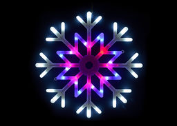 ULD-H4040-048/DTA MULTI IP20 SNOWFLAKE Фигура светодиодная "Снежинка", 40х40см. Подвесная. 48 светодиодов. Красный, синий, белый свет. Провод прозрачный. TM Uniel.