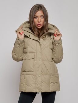 Зимняя женская куртка молодежная с капюшоном 52301SK