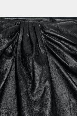 FAUX LEATHER RUCHED SKORT - Zara фото 9