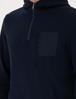 Lacivert Regular Fit Kap__onlu Sweatshirt - Pierre cardin фото 7
