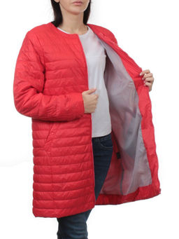 K-528 RED Куртка демисезонная стеганая женская (70 гр. холлофайбер) - Fashion фото 7