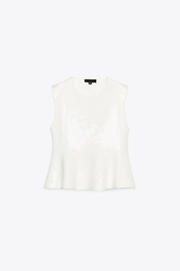 SEQUINNED KNIT PEPLUM TOP - Zara фото 3