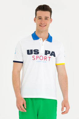 U. S. Polo Assn Мужская белая футболка с воротником-поло - U.s. polo assn фото 15