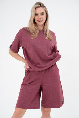 Костюм из футера унисекс бордо-меланж - Амадэль фото 4