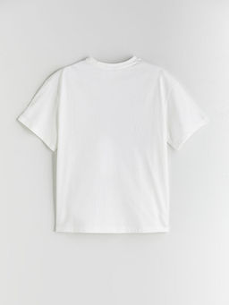 Bisiklet Yaka Kuromi Bask?l? K?z ?ocuk Ti??rt