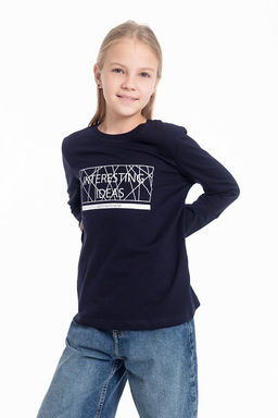 Футболка с длинным рукавом М225027Пв синий - Елена фото 6