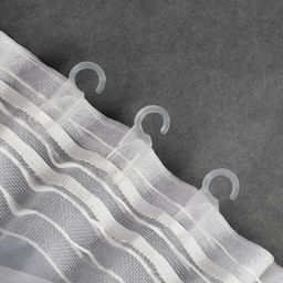 Цена за 100 шт. Крючок для штор, на кольцо, 35×15 мм, прозрачный