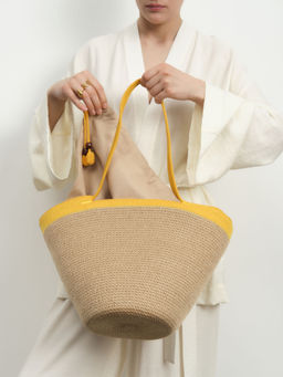 Сумка из джута Alexa желтая