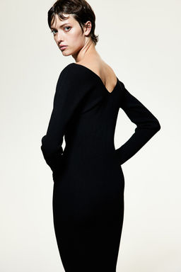 Vestido ajustado en punto de canale - H&m фото 4