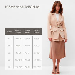 Пиджак женский MINAKU: Casual Collection, песочный, размер 44
