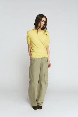 100% WOOL SHORT SLEEVE JUMPER - Zara фото 8