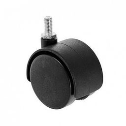 Опора колесная для мебели с болтом М8, d 40мм (черная)