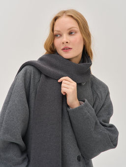 Шарф хлопковый "Графит"