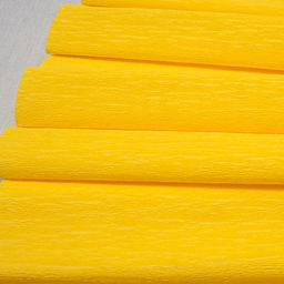 Бумага крепированная желтая 60г/м2 (№29) 50*250см, в пакете