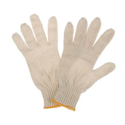 Цена за 10 шт. Перчатки рабочие, хб, вязка 7 класс, 3 нити, размер 9, без покрытия, белые