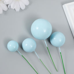 Декор для творчества «Шарики голубые», d=2; 3; 3.5 и 4 см, набор 20 шт.