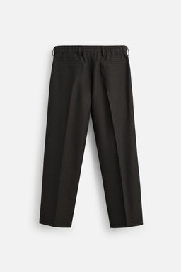 COTTON/WOOL PLEATED TROUSERS - Zara фото 18