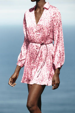 SHORT DRESS WITH A FLORAL PRINT - Zara фото 5