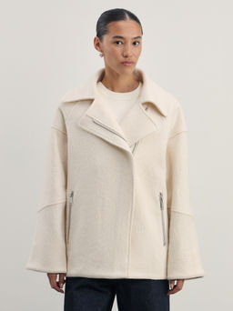 Полупальто-косуха из шерстяной ткани / Zarina  фото 3