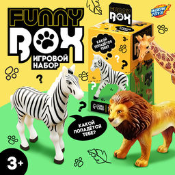 Цена за 2 шт. Игрушка - сюрприз Funny Box «Сафари»: фигурка, наклейки, МИКС