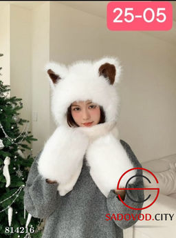 Шапка с отворотом и ушками - Bruno фото 3