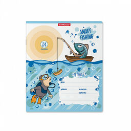 Цена за 10 шт. Тетрадь школьная ученическая ErichKrause Fish Story, 24 листа, линейка (в плёнке по 10 шт.)_MIX-PACK фото 3