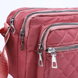 Сумка кросс-боди на молнии, наружный карман, цвет розовый - Simaland фото 4