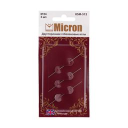 Иглы для шитья ручные Micron KSM-512 двусторонние гобеленовые 3 шт. в блистере 24