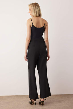 EXCLUSIVE Ozel Koleksiyon Siyah Pilili Wide Leg/Genis Paca Pantolon TWOAW26PL00121 - Trendyolmilla фото 5