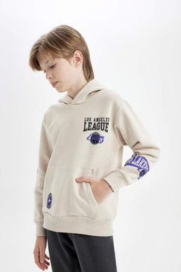 Толстовка с капюшоном NBA Los Angeles Clippers для мальчиков - Defacto фото 4
