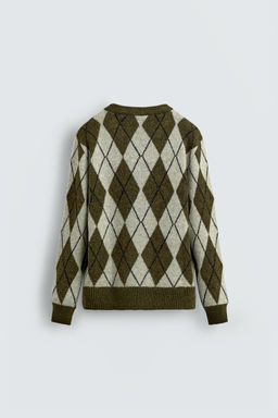 DIAMOND JACQUARD SWEATER - Zara фото 8