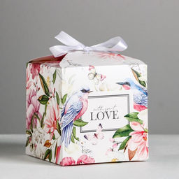 Цена за 2 шт. Коробка подарочная складная, упаковка, «Цветочная», 12×12×12 см