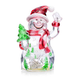 Снеговик светящийся 12см, с елочкой и фонариком, в коробке