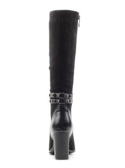 02-XH-Z374-14539-1R BLACK Сапоги демисезонные женские (натуральная замша, байка) - Фабричный китай фото 8