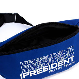Сумка на пояс «Putin team», 32×8×15 см, база, отд на молнии, синяя