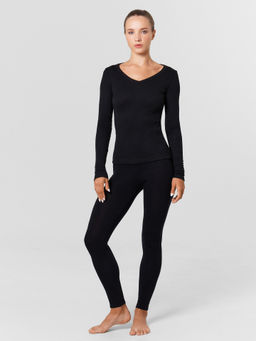 Легинсы из египетского хлопка в черном цвете