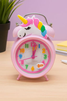 Часы-будильник Cute unicorn, pink (13х9 см)
