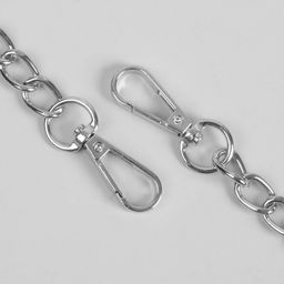 Ручка для сумки, с цепочками и карабинами, 120×1.8 см, бежевая