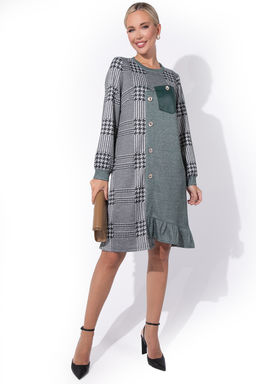 Платье Адель (клетка изумруд) - Эльза фото 7