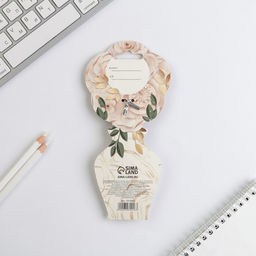 Ручка шариковая, синяя паста, пластик, 1.0 мм, на подложке-ваза 8 марта: Цветок