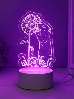 Светильник 3D RISALUX Суслик и ромашка, LED-ночник, RGB, от сети, 9.5?10.1?17 см  фото 5