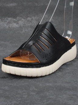 08-PED173-2 BLACK Босоножки женские (натуральная кожа)