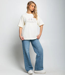 Футболка #КТ8802 (8), кремовый