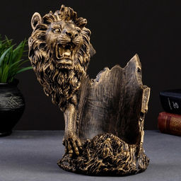 Подставка для бутылки «Лев», под бронзу, 14×19×24 см