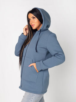 Толстовка женская футер начес 3-х нитка РОКСАНА ИНДИГО - Domtrik Домашний трикотаж фото 8