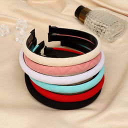 Цена за 4 шт. Ободок для волос «Августина», бархат, 1 см, МИКС