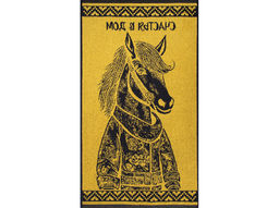 Полотенце махровое 6с103.412ж1 Конь в пальто(т.желтый) 50х90см